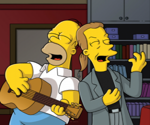 Puzzle Homer Simpson τραγούδι με ένα φίλο